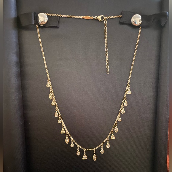 ❗️SOLD❗️$13,750 JACQUIE AICHE Diamond Multi Shapes Shaker Necklace 14k YG - Picture 2 of 8